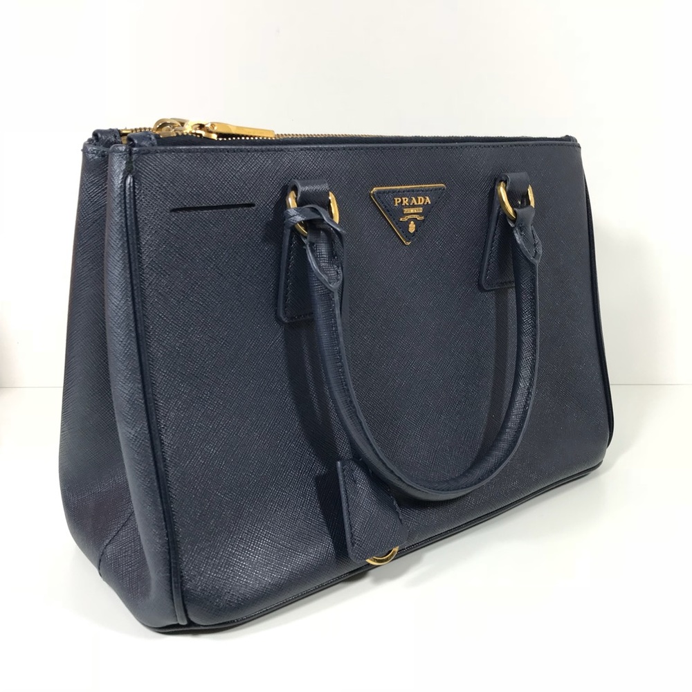 Sold Prada double zip lux tote small navy - Picture 2 of 7